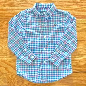 Vineyard Vines Performance Check Whale Shirt